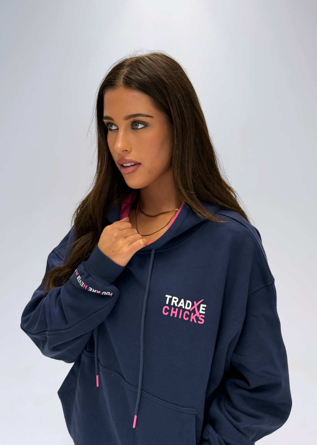 TRADXE CHICKS Hoodie Navy