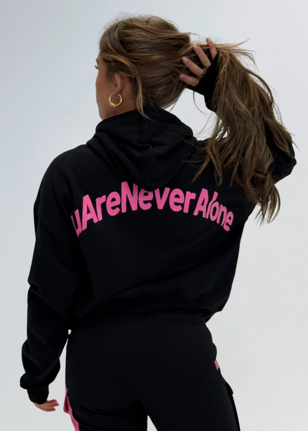 YOU ARE NEVER ALONE Black Hoodie