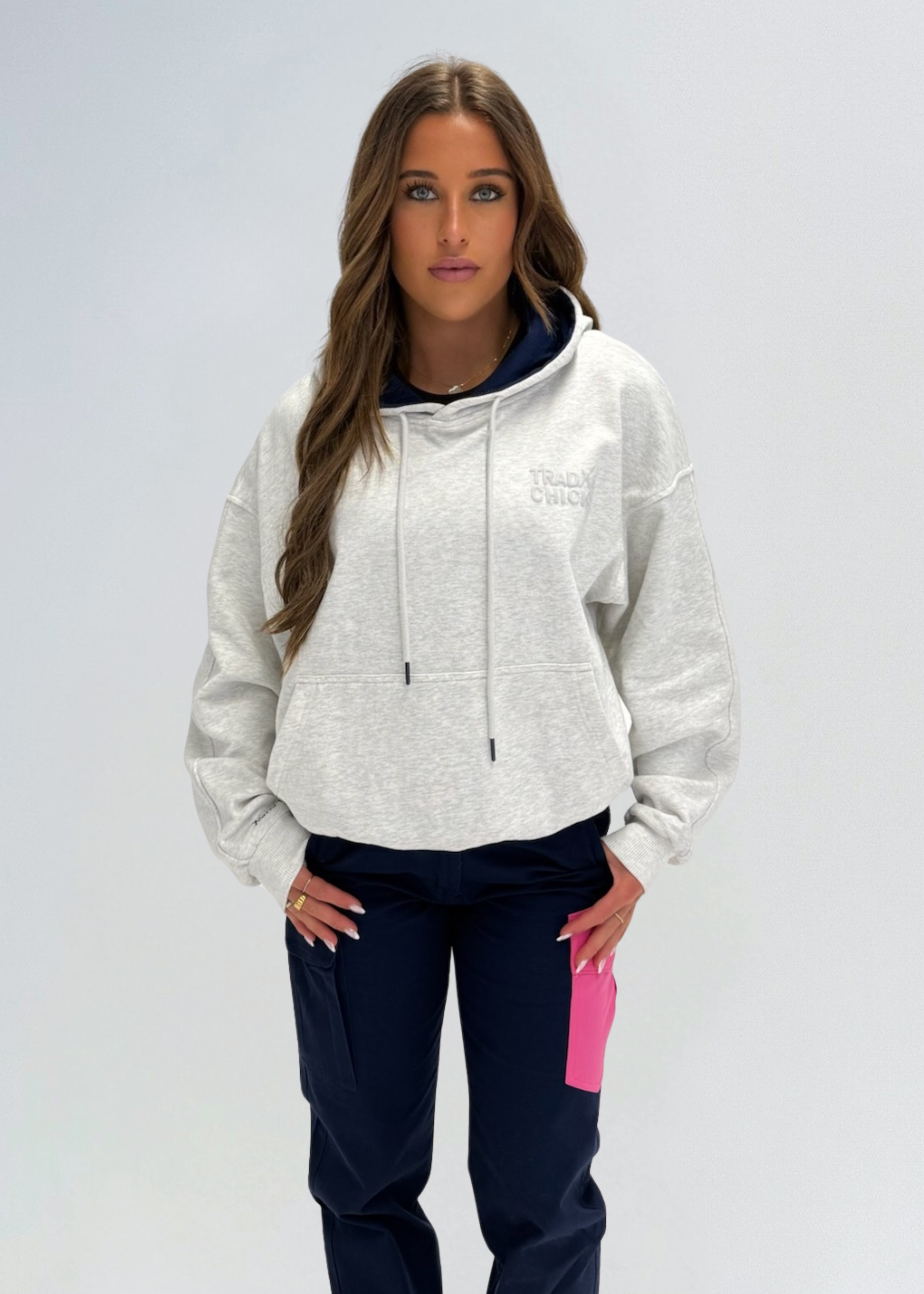YOU ARE NEVER ALONE Grey Hoodie Tradxe Chicks YOU ARE NEVER ALONE Grey Hoodie Tradxe Chicks